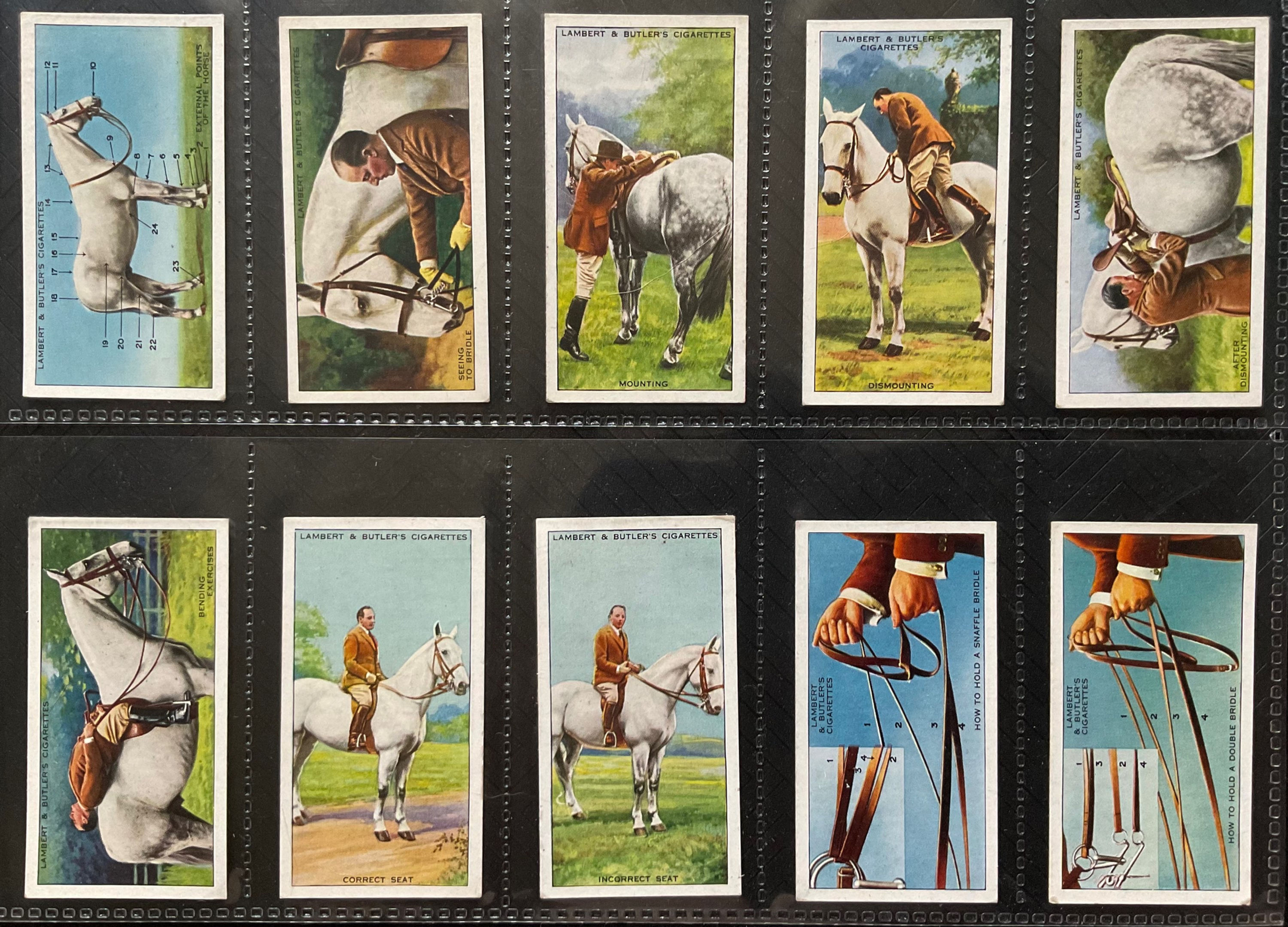 Lambert & Butler Horsemanship Cigarette Cards