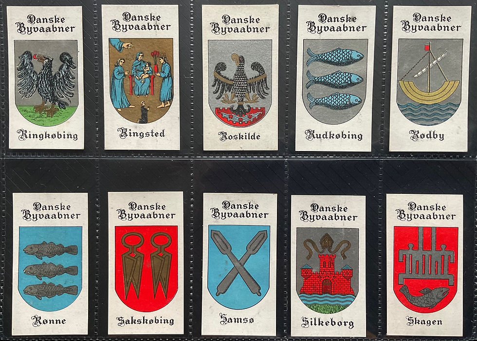 Thumbnail: Lambert & Butler Overseas Danske Byvaabner Cigarette Cards