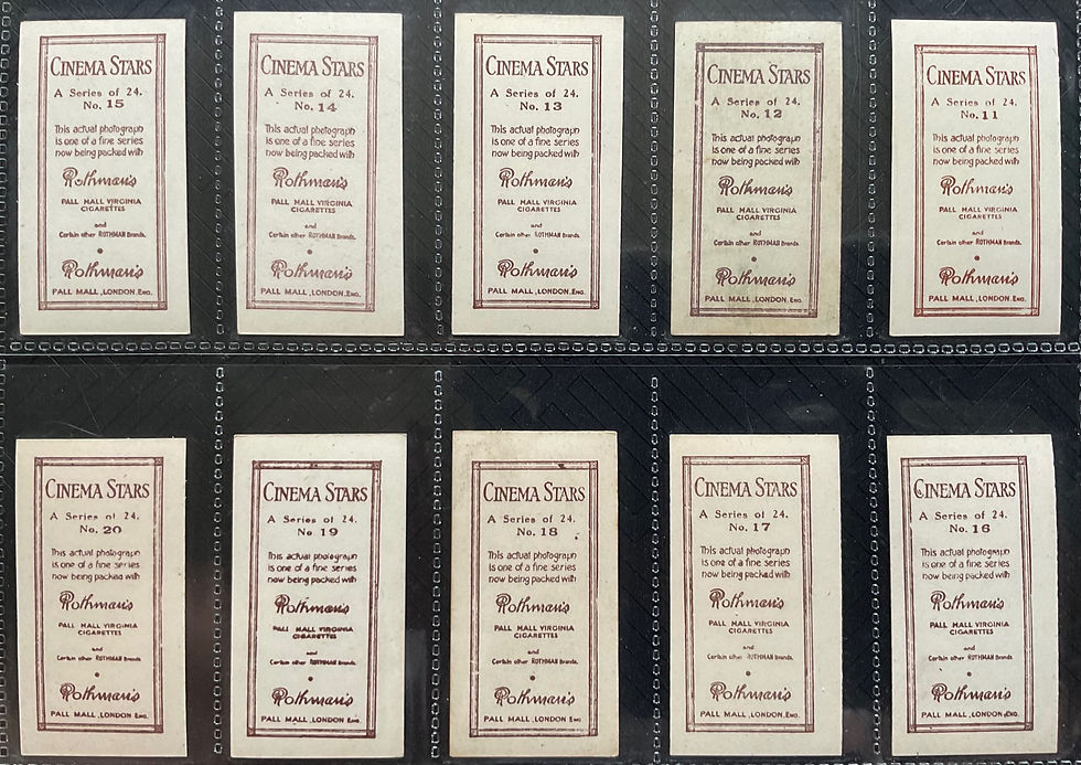 Thumbnail: Rothmans Cinema Stars Cigarette Cards