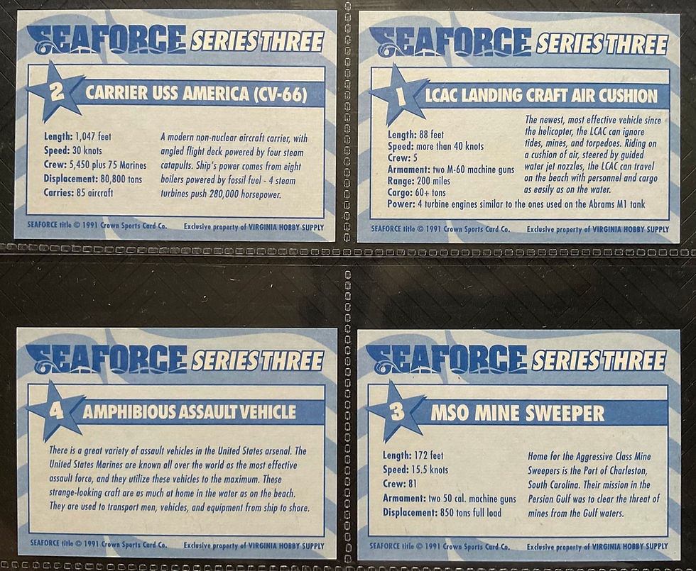 Thumbnail: Crown Sports Card Co Seaforce Series 3 Trade Cards