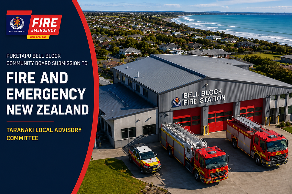 Bell Block Submission to Fire and Emergency New Zealand Taranaki Local Advisory Committee