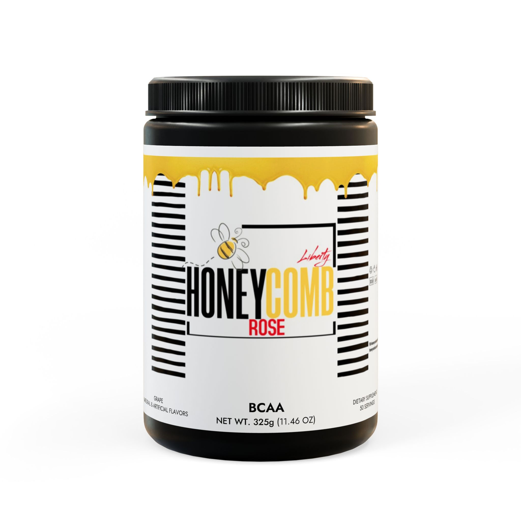 Honeycomb Cosmetics BCAA Supplement, Grape (325g, 11.46oz, 50 servings)