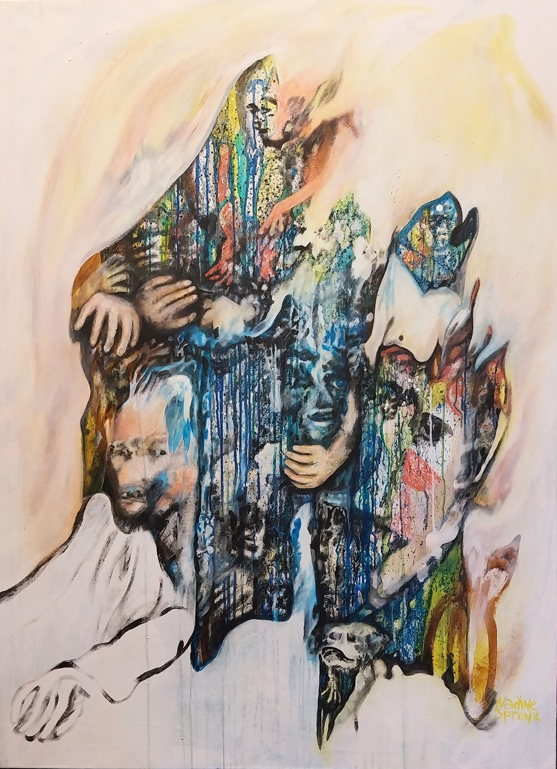 Shadow reveal on canvas