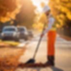 premium, ultra high-resolution outdoor image of FALL CLEAN UP, captured in golden hour or