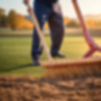 _premium, ultra high-resolution outdoor image of Power Raking _ Dethatching, captured in g