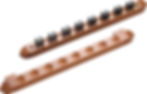 8 Cue Wall Rack 2 Piece with Clips