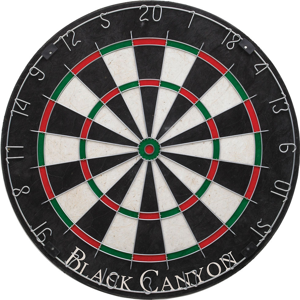 Black Canyon Sisal Fiber Bristle Dart Board with Diamond Wire