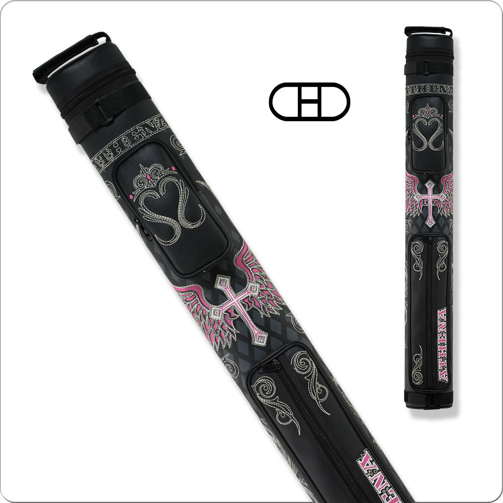 Athena Winged ATHC06 2x2 Hard Embroidered Pool Cue Case