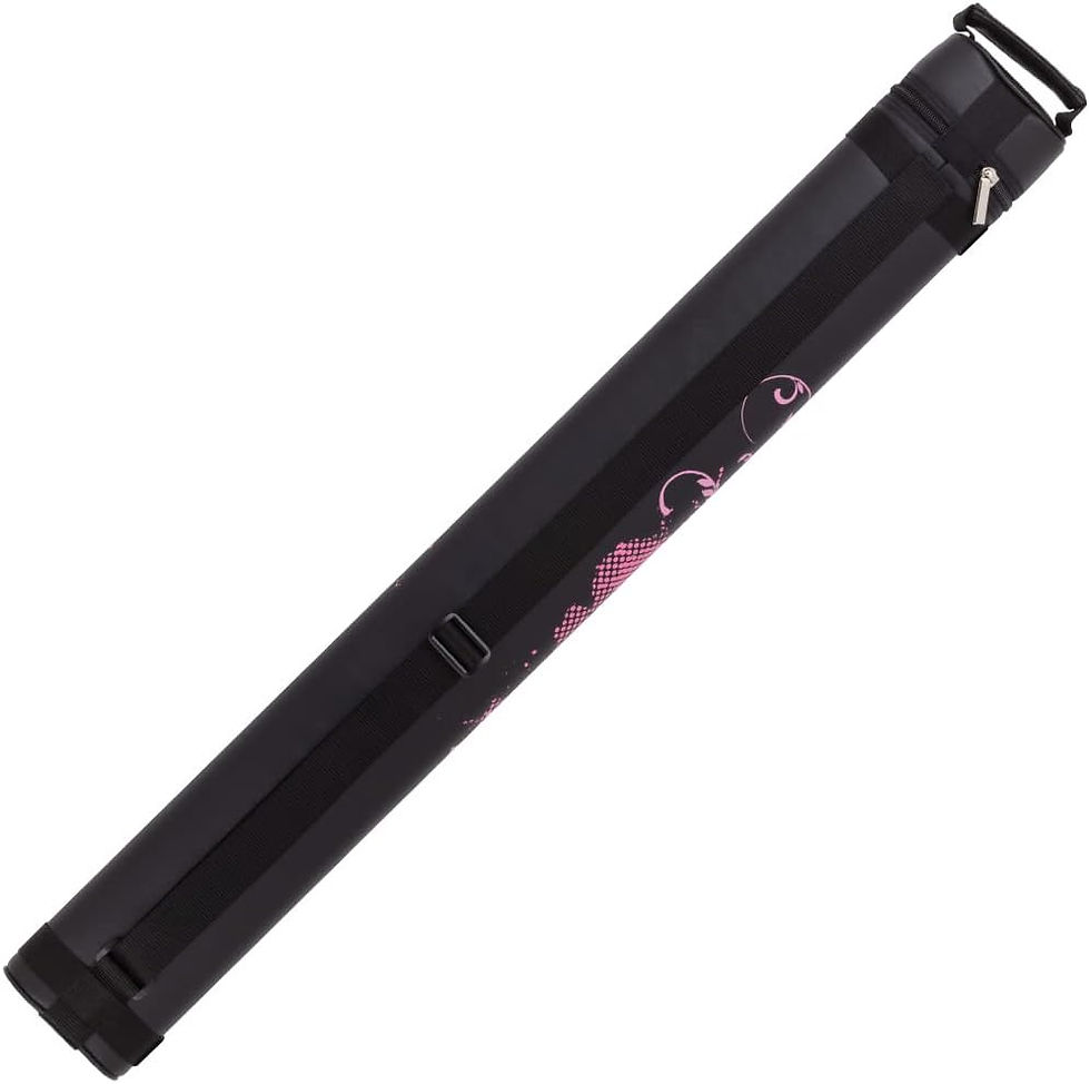 Thumbnail: Athena Pink Tribal ATHC01 2x2 Hard Pool Cue Case
