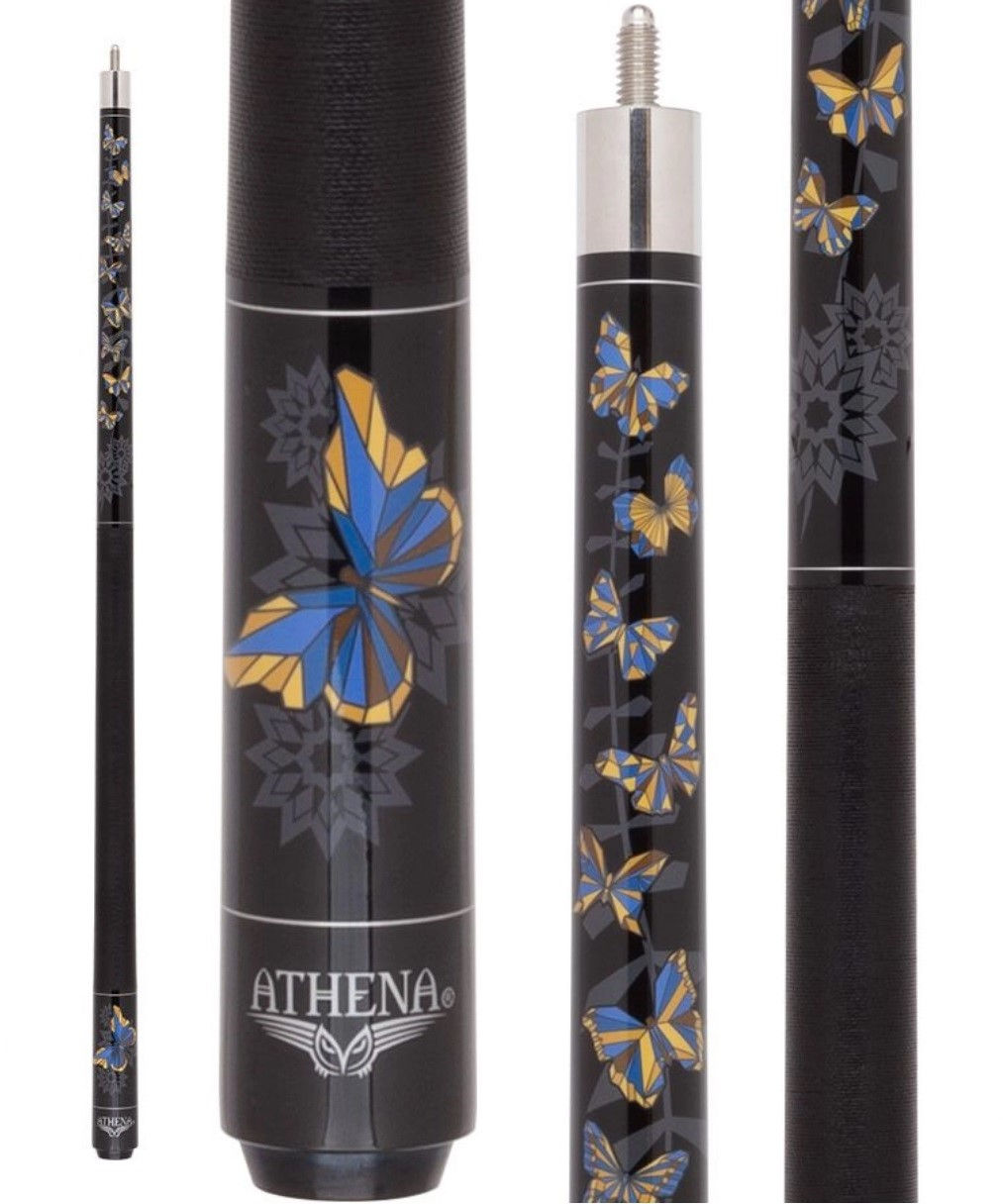Athena ATH59 Geometric Butterflies and Flowers Pool Cue