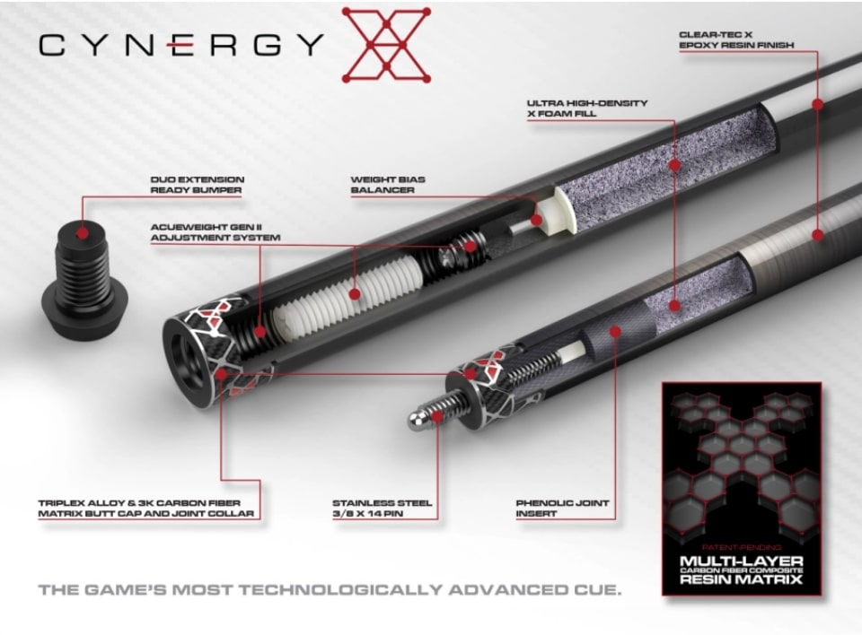 Thumbnail: Cuetec Cynergy CT120NW X-Raw Series Pool Cue - No Wrap