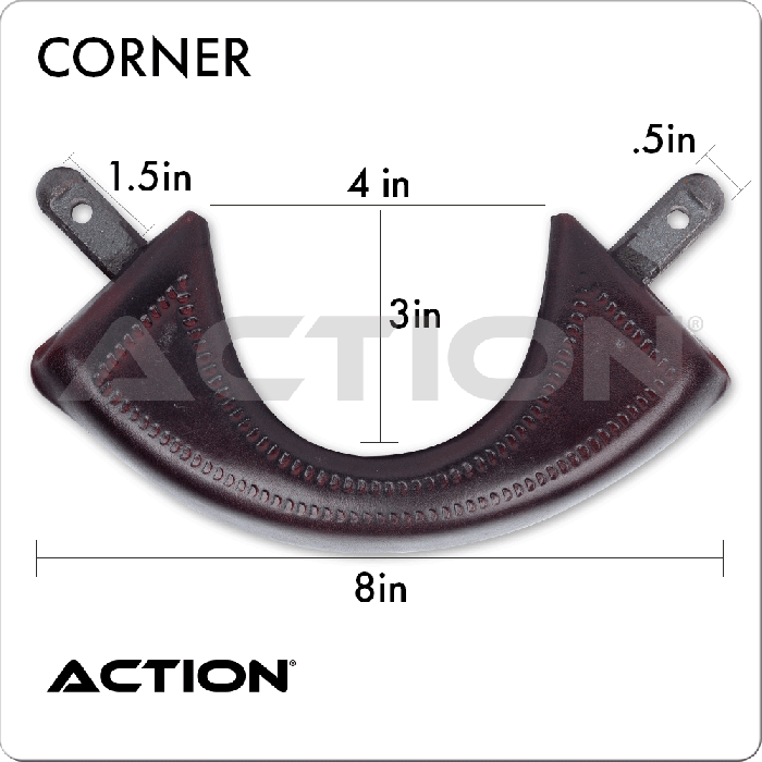 Thumbnail: Burgundy Leather Diamond Premium Design Pool Table Pockets (Set of 6)