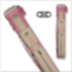 Instroke Survivor Pink ISXSR 2x4 Hard Leather Pool Cue Case