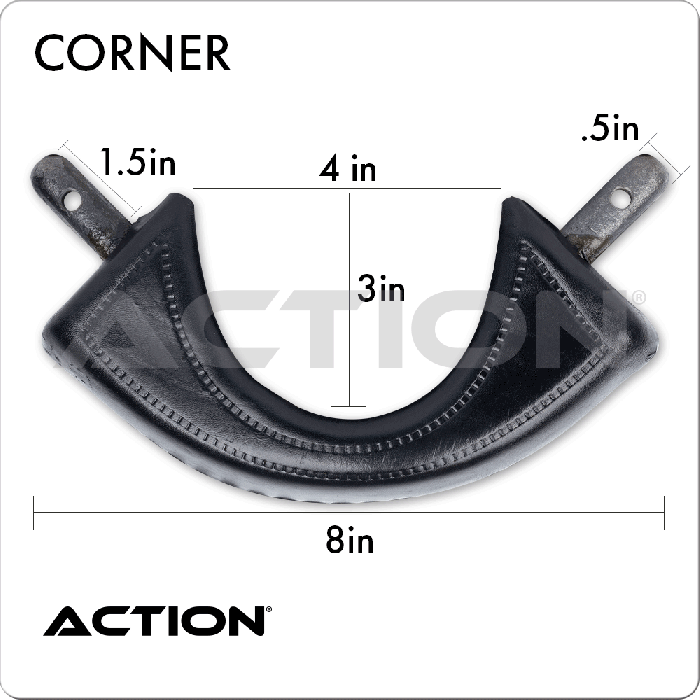 Thumbnail: Black Leather Fringe Premium Design Pool Table Pockets (Set of 6)