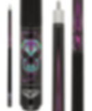 Athena ATH56 Kalediscope Skull Pool Cue