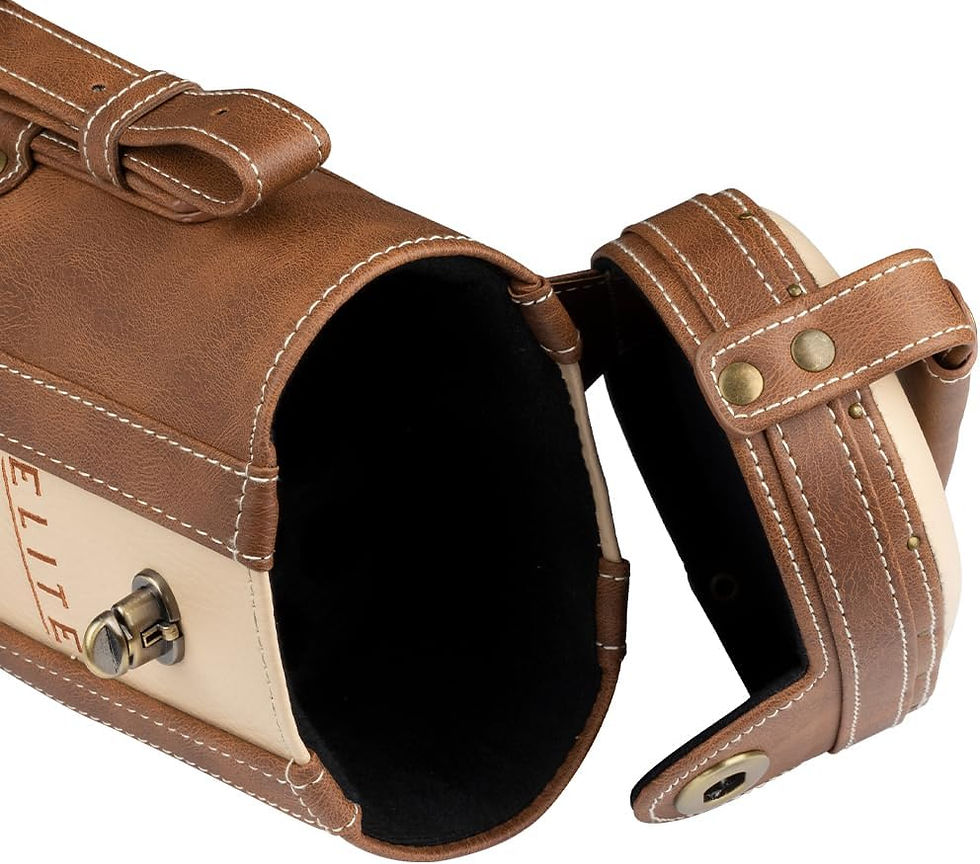 Thumbnail: Elite ECV37 3x7 Vintage Hard Pool Cue Case - Chestnut