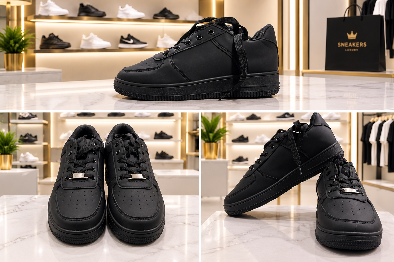 🖤 Classic Black Sneakers – Sleek & Versatile 🖤Size 6Y(38)