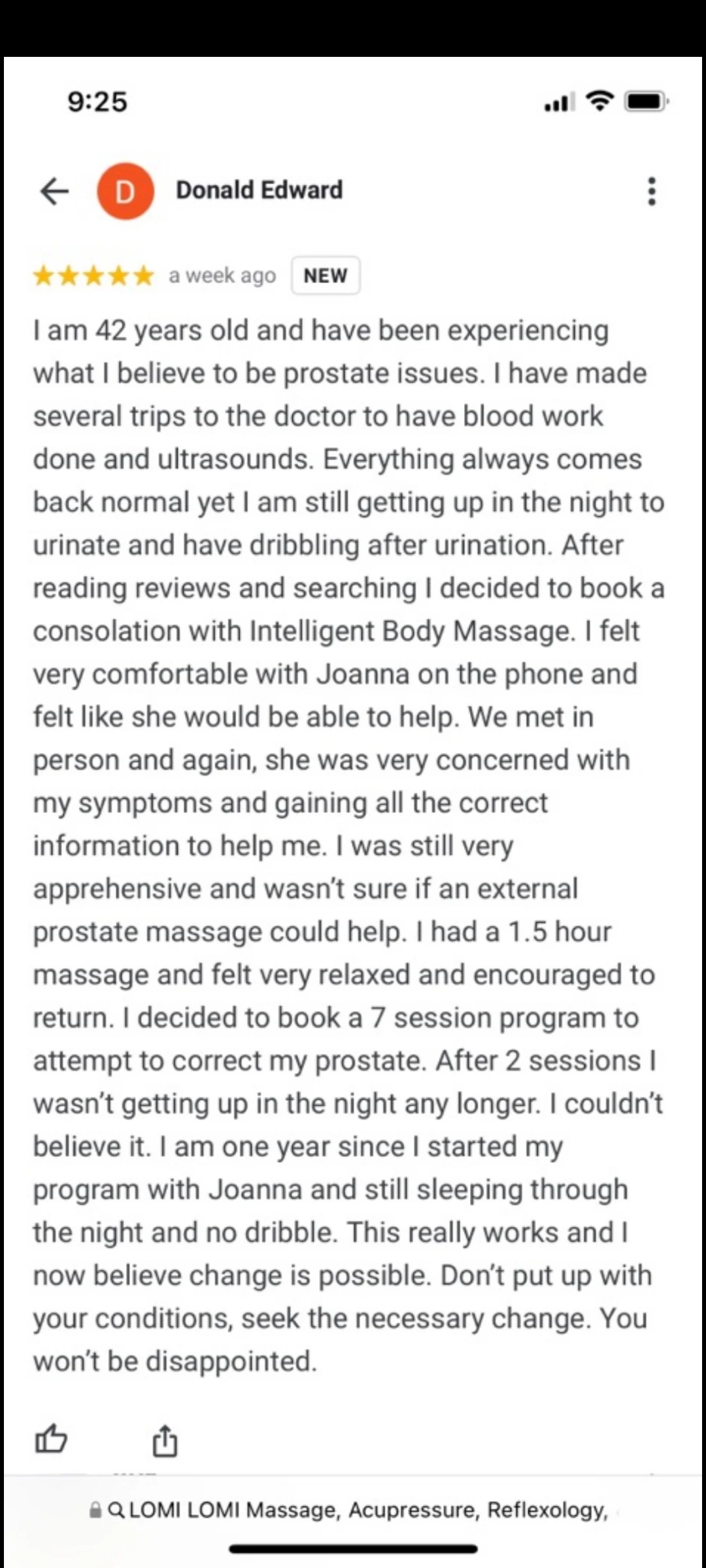 42 year life fell under in 2 months with prostate and sexual problems and was changed with natural men's health therapy