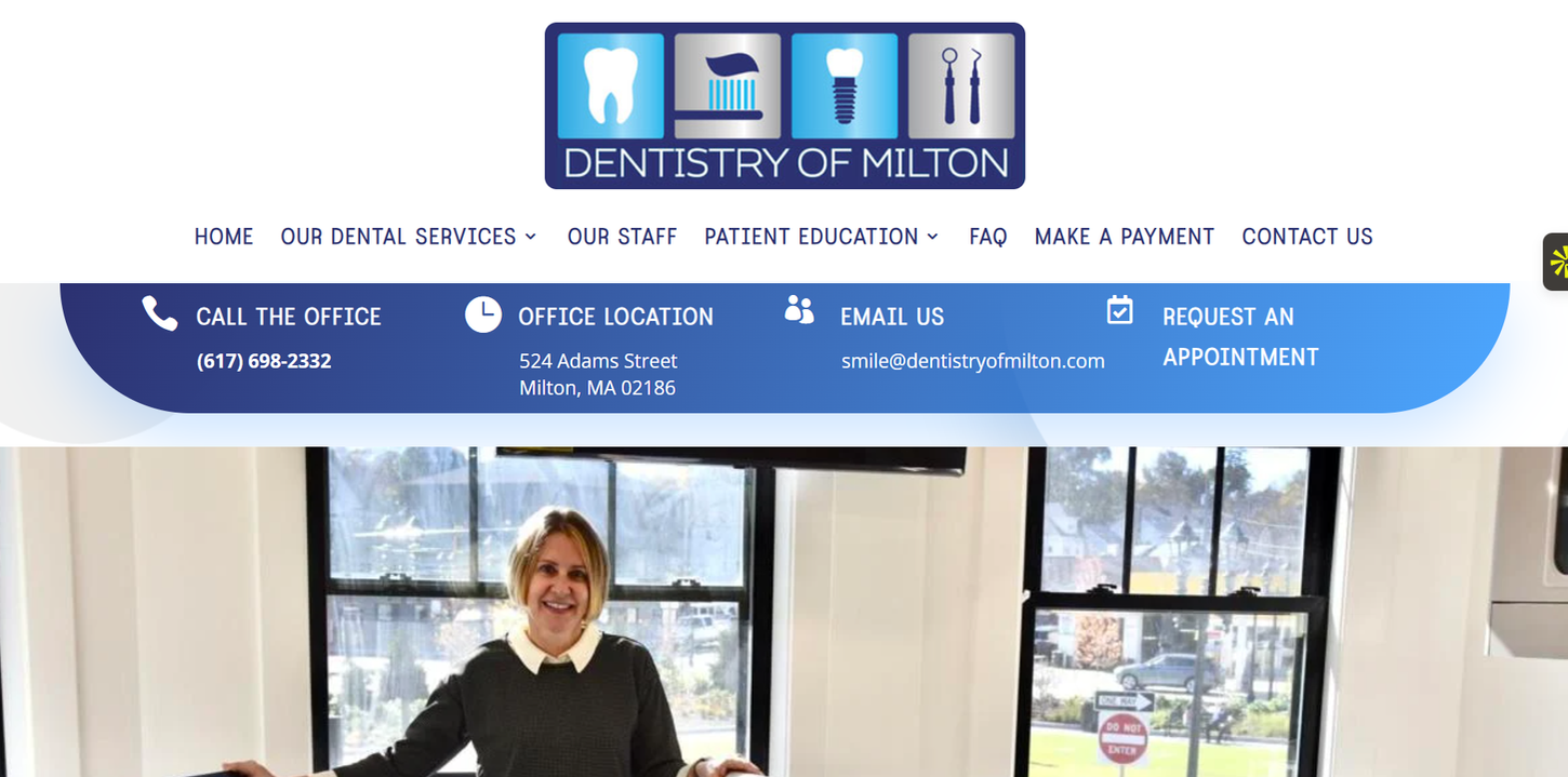 dentistry of Milton website