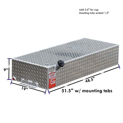 ATI 30 Gallon Aluminum Auxiliary Gasoline Fuel Tank | Midway Tanks