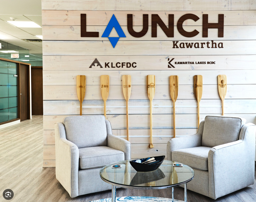 View of inside launch kawartha featuring a place to sit and relax