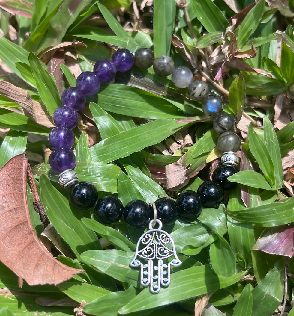 Thumbnail: Moolank 8 Combo - Black Tourmaline, labradorite and Amethyst.