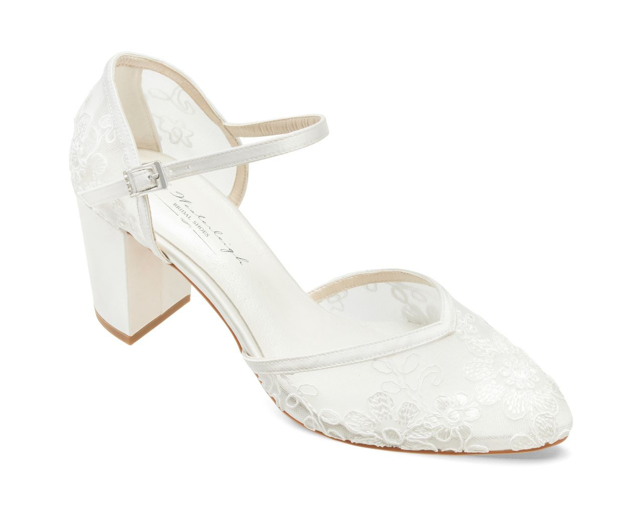 Miriam Lace Block Heel Bridal Shoe