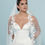 Thumbnail: Lace and sequin floral trim veil s404-280