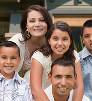 Smiling Family Outdoors