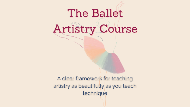 The Geeky Ballerina logo for the how to teach ballet artistry course