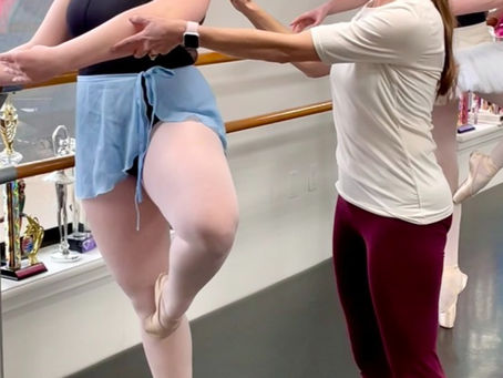 a ballet student and teacher