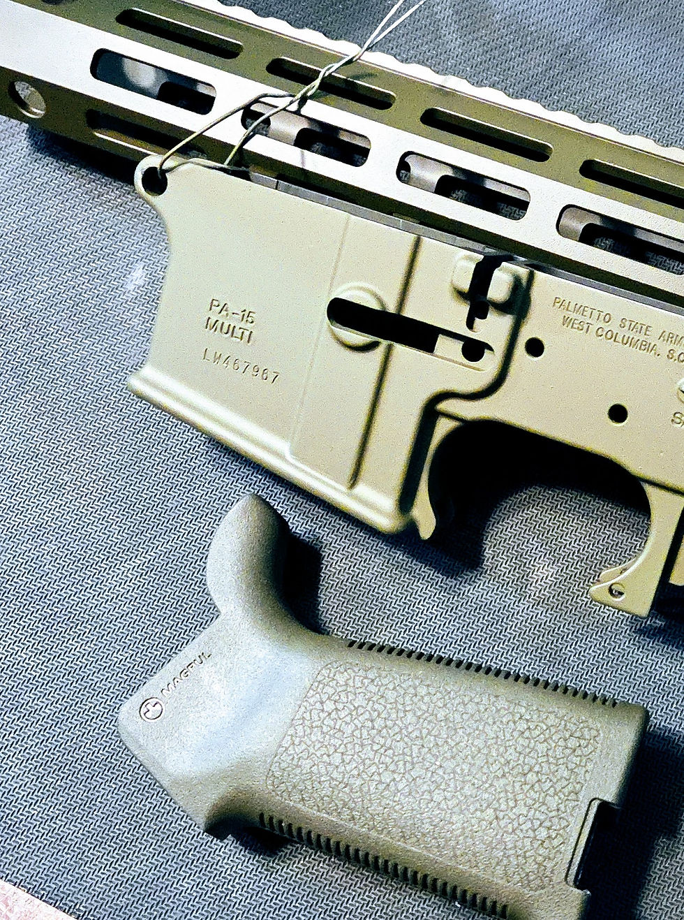 Array of Cerakote color options showcasing customization for firearms