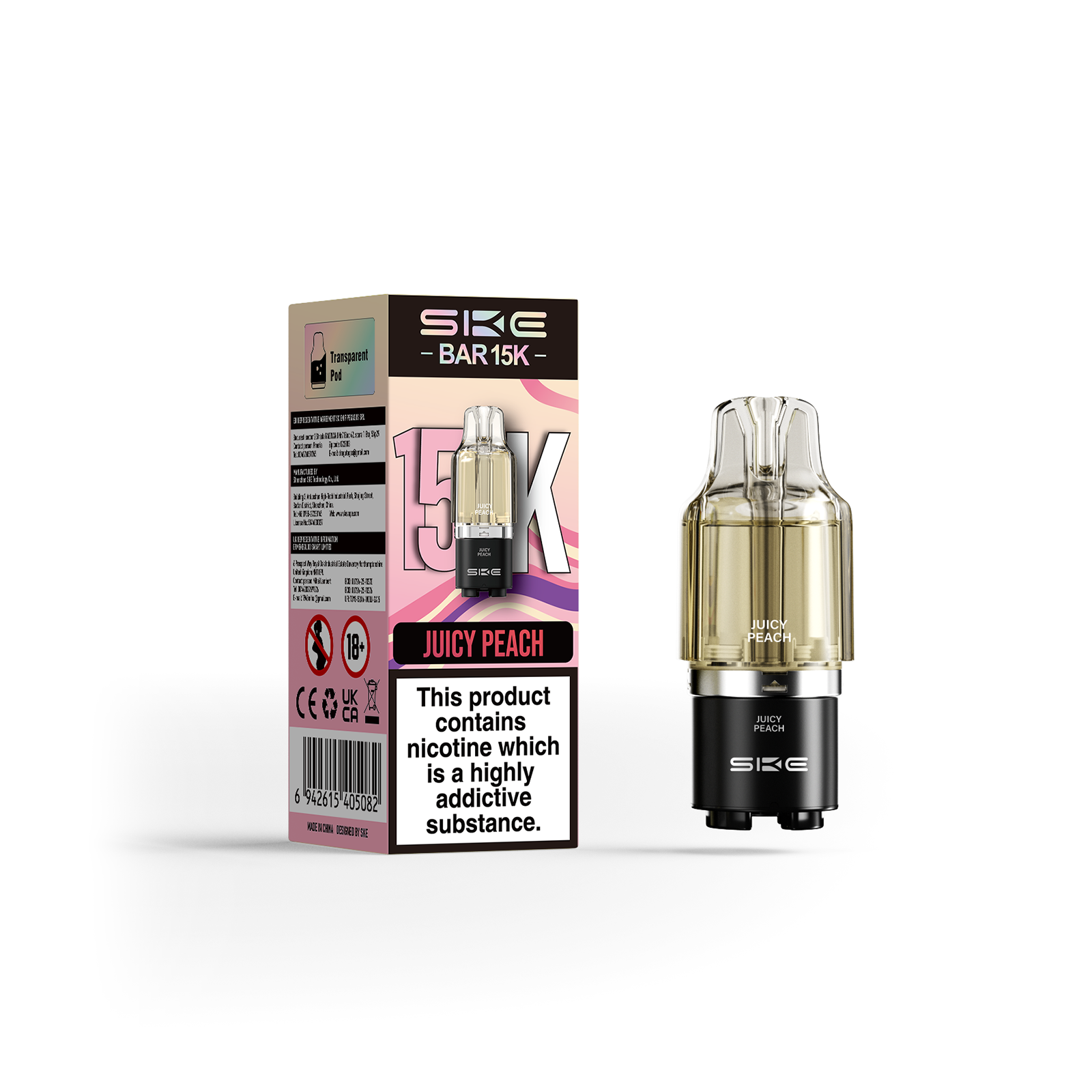 JUICY PEACH SKE BAR 15K REFILL POD