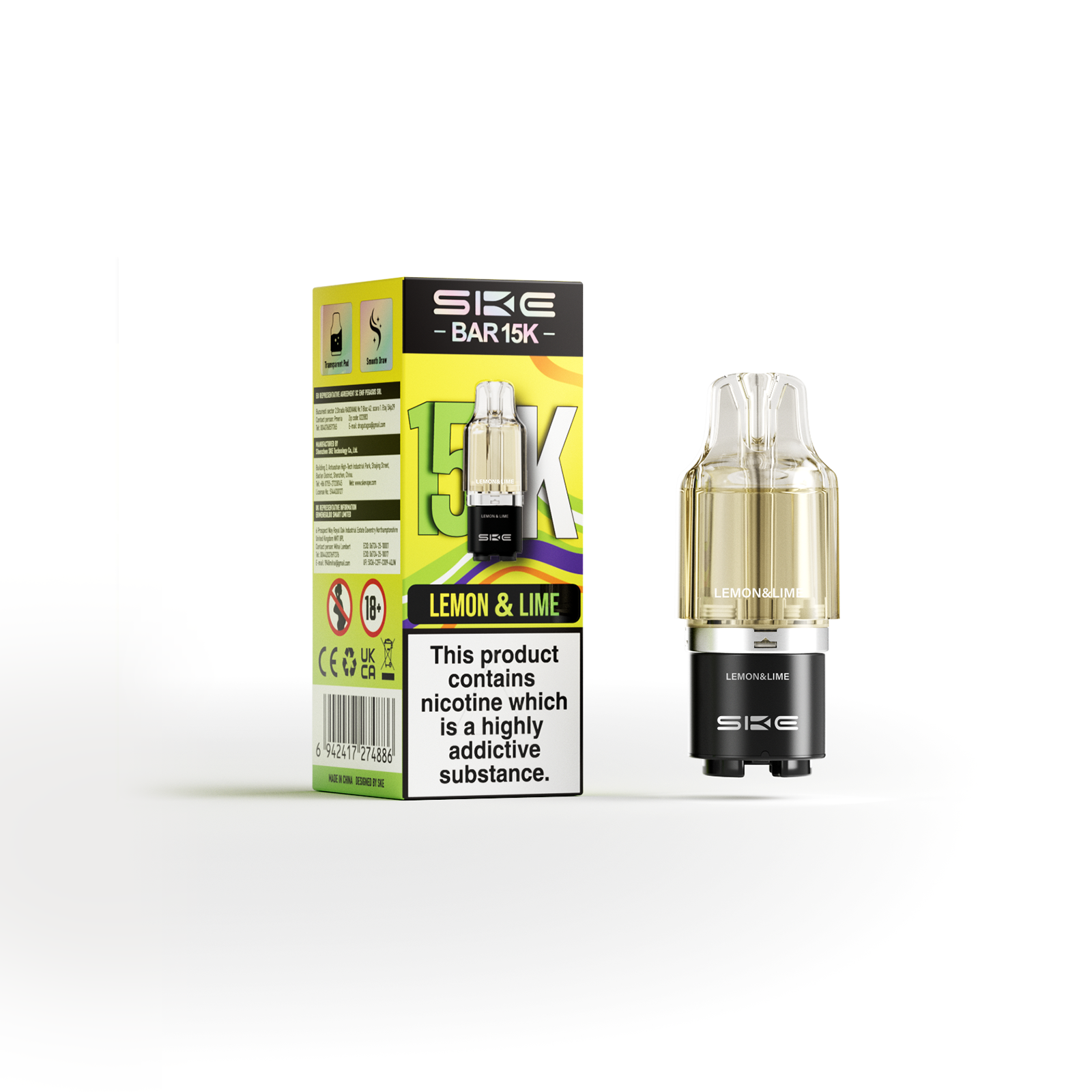 LEMON & LIME SKE BAR 15K REFILL POD