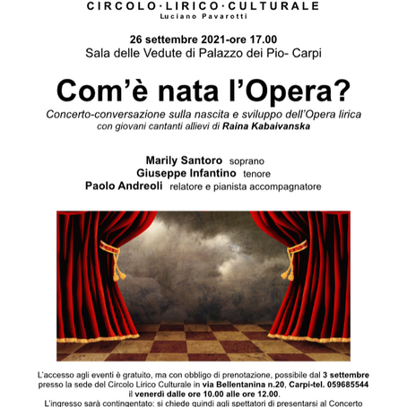 "Com'è nata l'Opera?" 26/09/2021