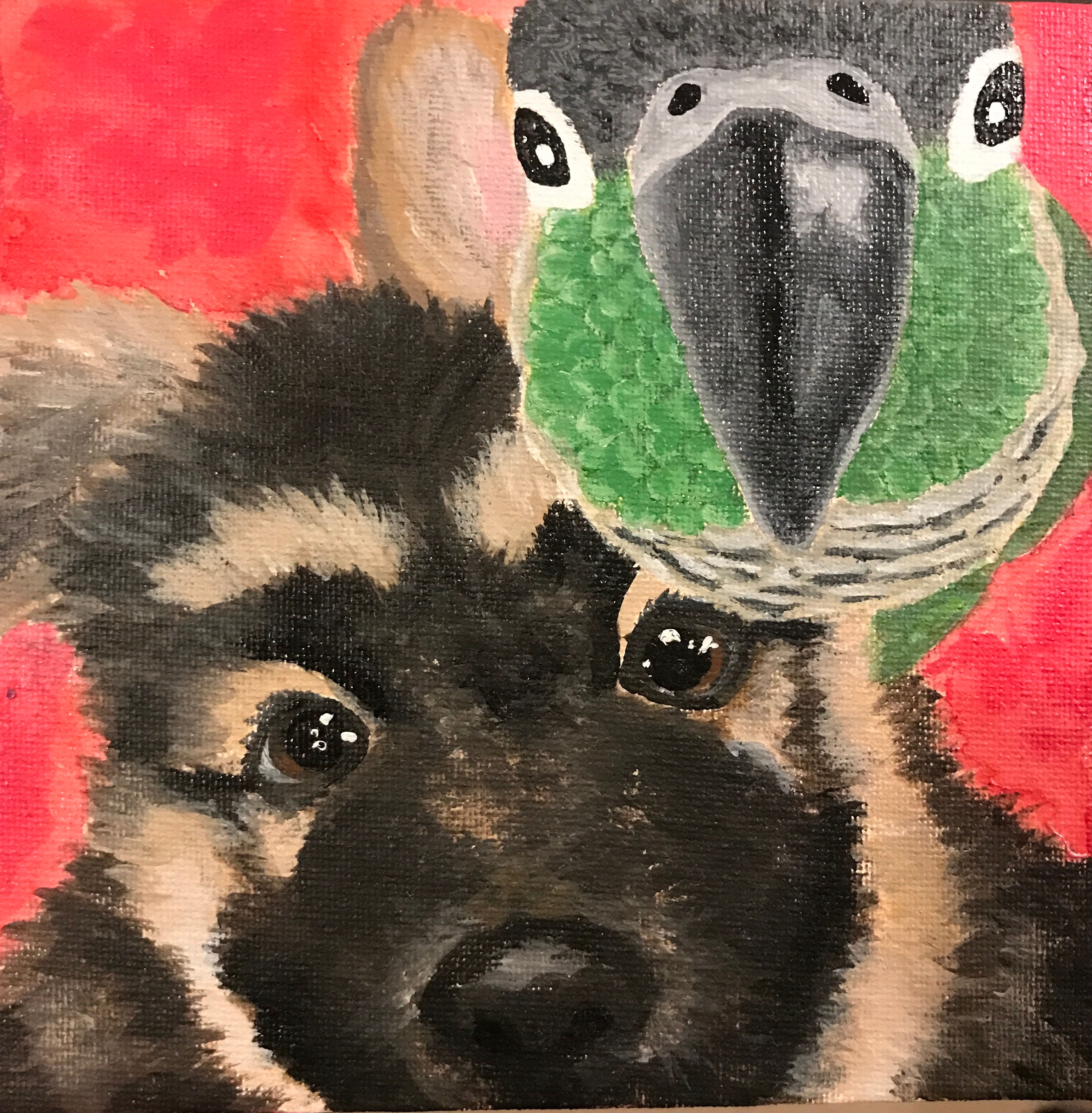 A Custom hand-painted Pet Portrait