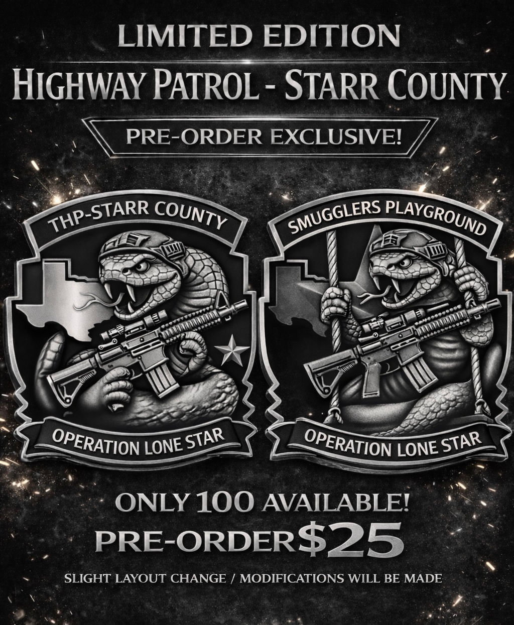 Tactical Rattler [Stealth] - Challenge Coin