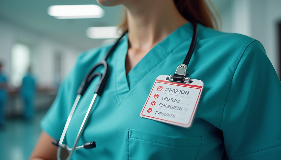 Essential Emergency Protocol Badges for Maternity Nurses and Nursing Students