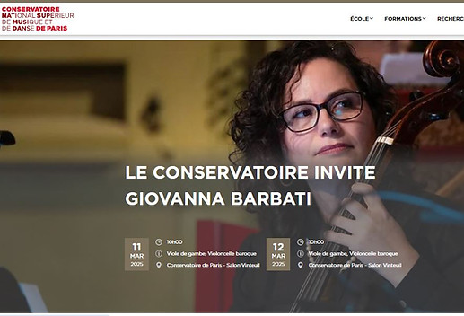 Giovanna Barbati Historical improvisation Paris
