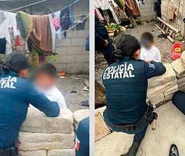 POLICÍA VIOLETA RESCATA A DOS MENORES DE VIOLENCIA FAMILIAR EN PACHUCA