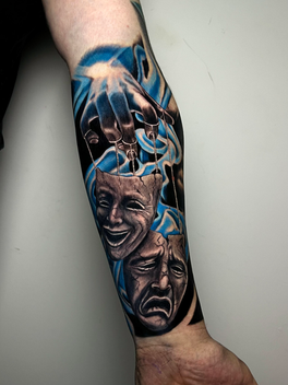 Sleeve in progress, realistic sleeve