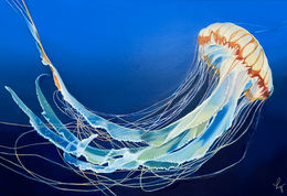 "Blue", 2022. Oil on Canvas. 24x36"