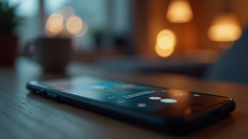 Close-up van een smartphone met een podcast-app open
