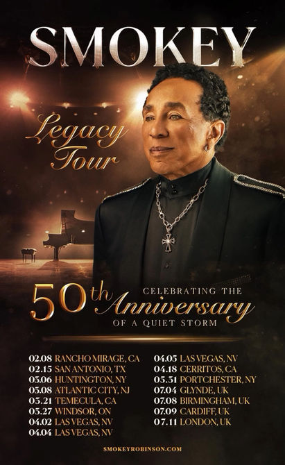 Smokey Robinson bereidt ‘Legacy Tour’ voor om 50-jarig jubileum van zijn album ‘A Quiet Storm’ uit 1975 te vieren