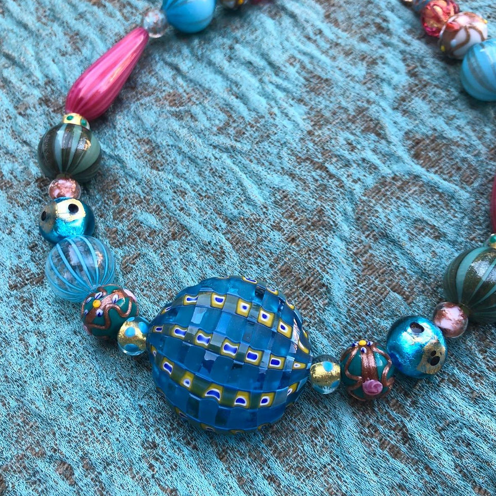 Thumbnail: Acquamare Rosa Battuto Necklace