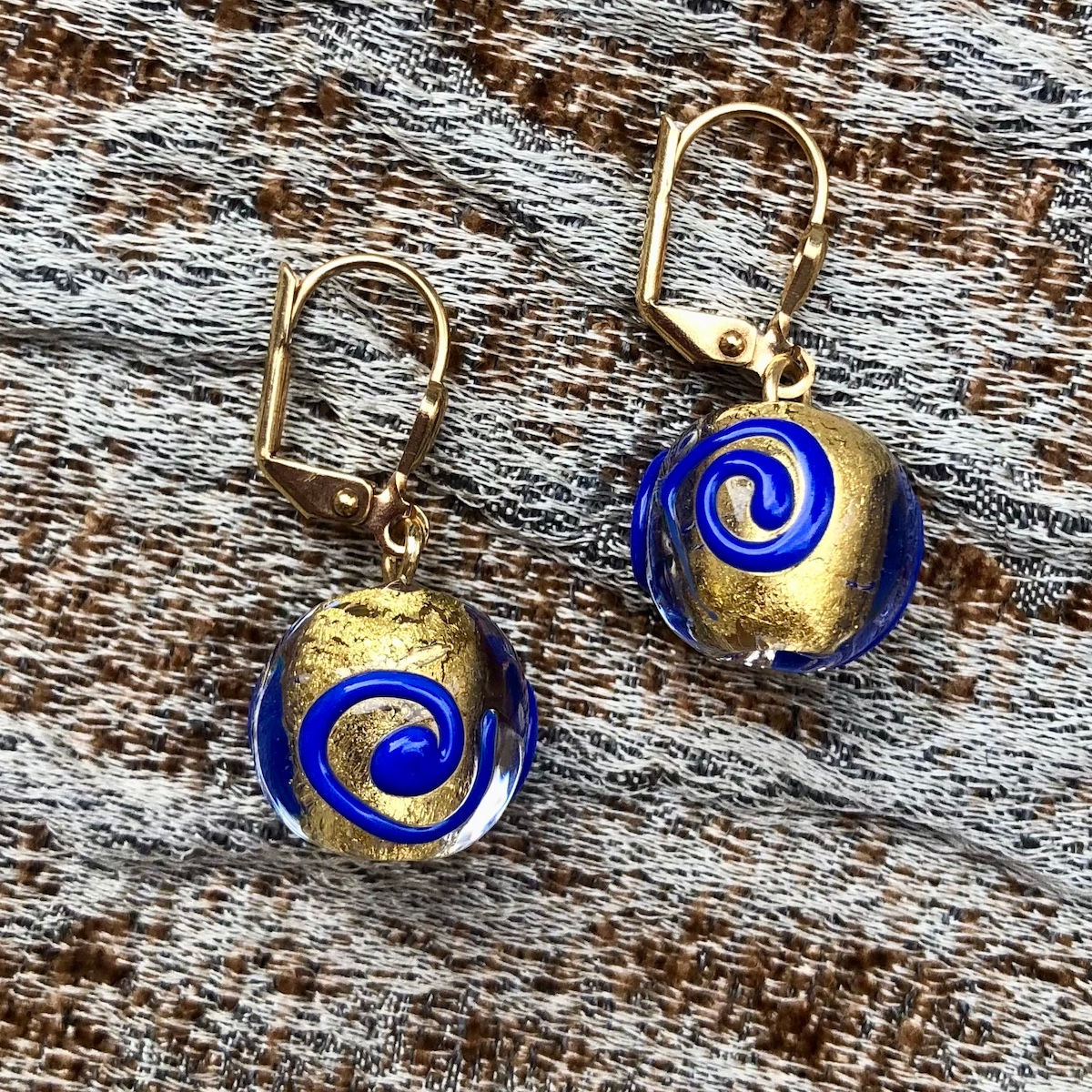 Blu Oro Spirale Earrings