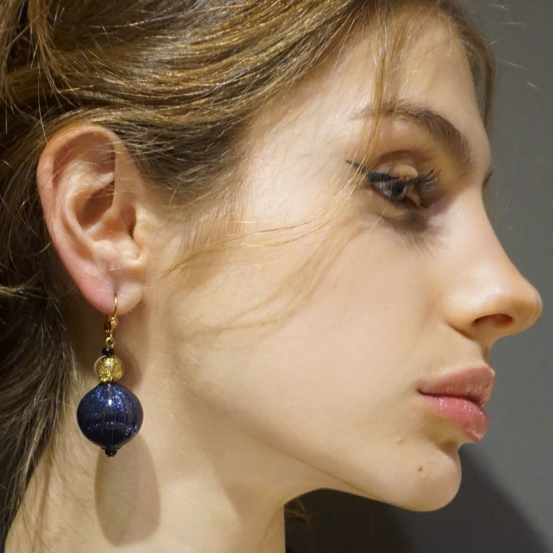 Cobalto Avventurina Round Earrings