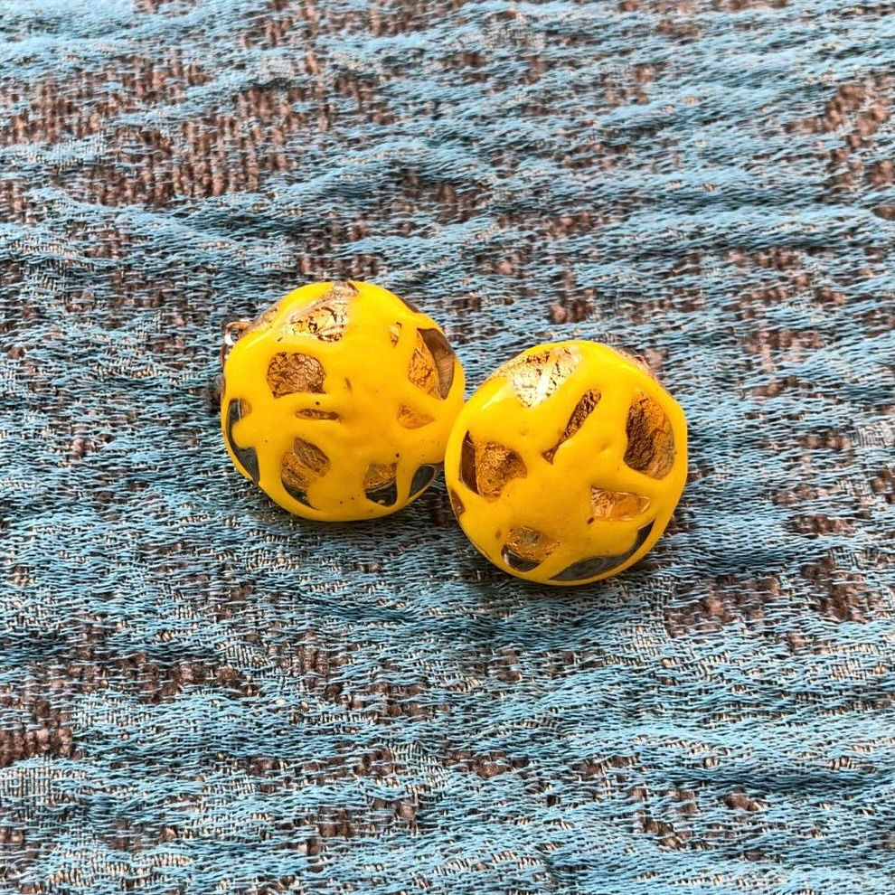 Giallo Oro Sommerso Clip-On Earrings
