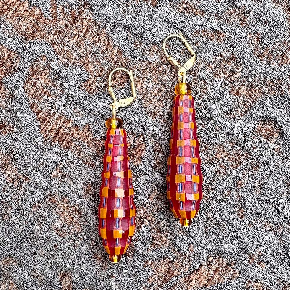 Rosso Murrini Battuto Earrings