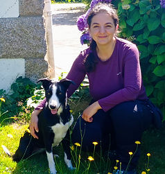 Photo Delphine LE CLECH et sa chienne Ivy border collie